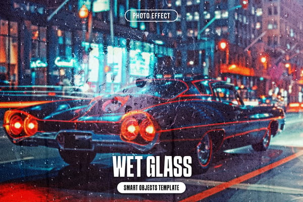 Wet Glass Photo Effect