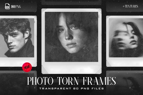 80 Torn PNG Photo Frames