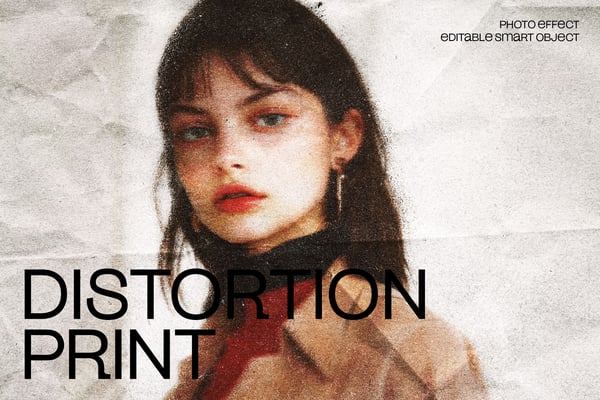 Distortion Print Photo Effect