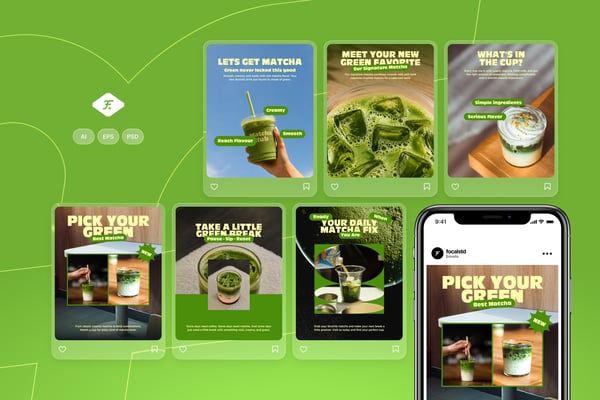 Matcha Drink Promotion - Instagram Post Template