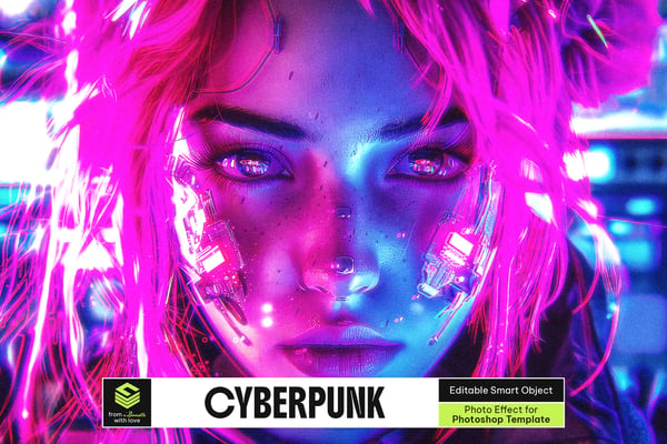 Cyberpunk Photo Effect