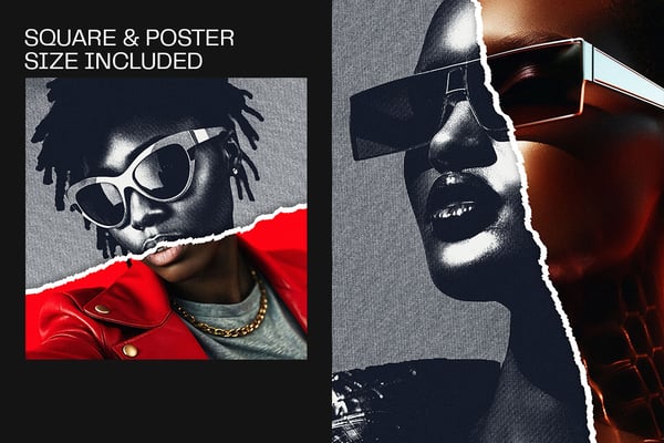 Dithering Bitmap Square And Poster Photo Effect