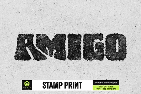 Stamp Print Text Effect