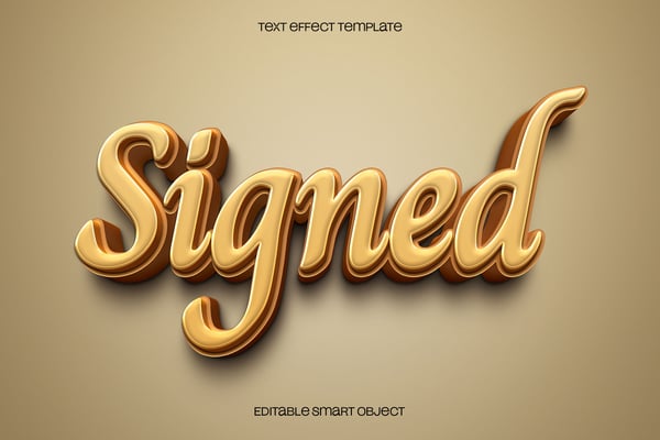 Signed Text Effect