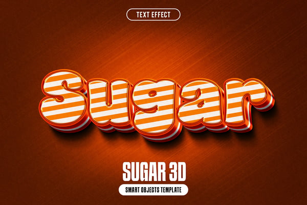 Sugar 3D Text Effect