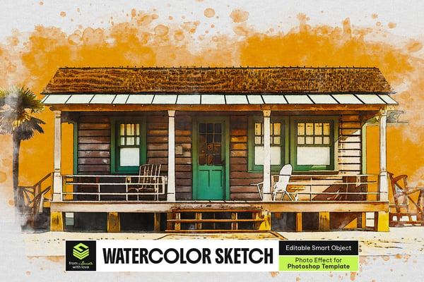 Watercolor Sketch Photo Effect