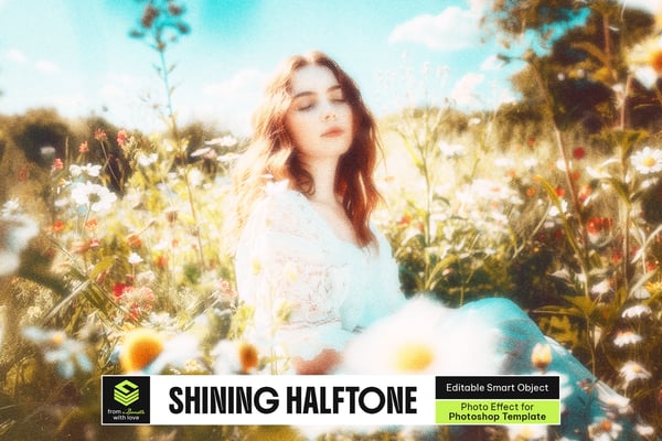 Shining Halftone Photo Effect