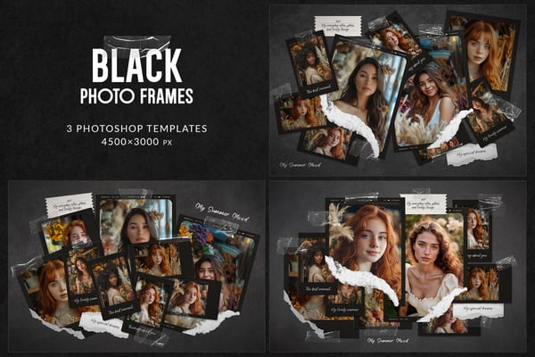 Black Photo Frames Mood Board