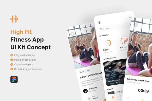 High Fit_Fitness App UI Kit