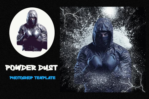 Powder Dust Photoshop Template