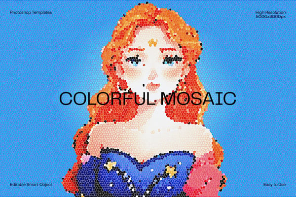 Colorful Mosaic Photo Effect