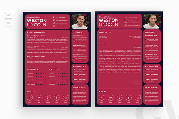 Pink Color Resume CV