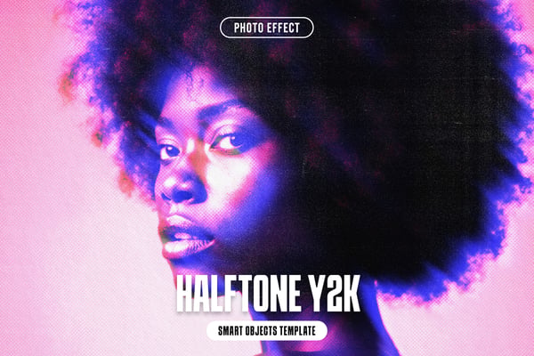 Halftone Y2K Photo Effect