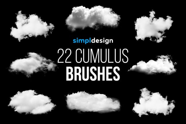 22 Cumulus Photoshop Brushes