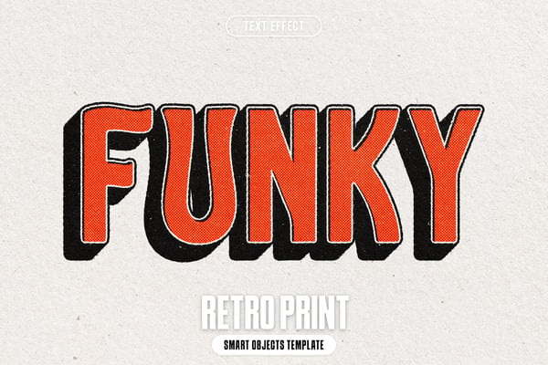 Retro Print Text Effect