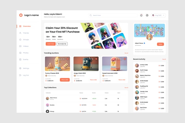 NFT Marketplace Dashboard UI Kit