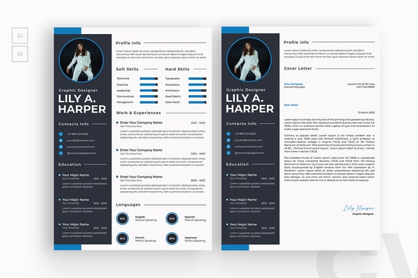 Modern Abstract Resume CV