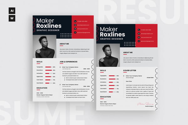 Elegant Stylish CV Resume Design