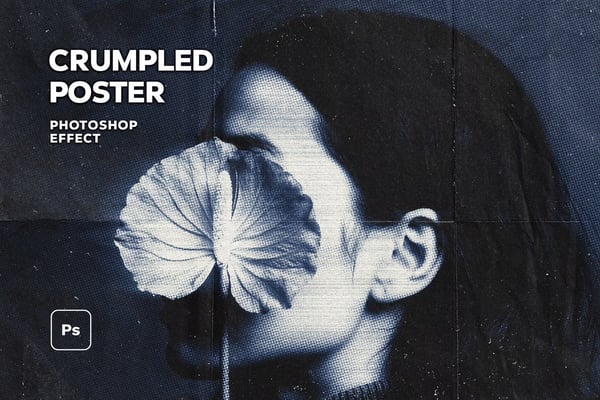 Crumpled Poster Photo Effect