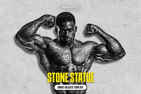 Stone Statue Photo Effect