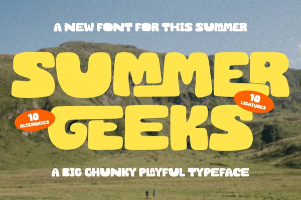 Summer Geeks - Big Chunky Playful Typeface
