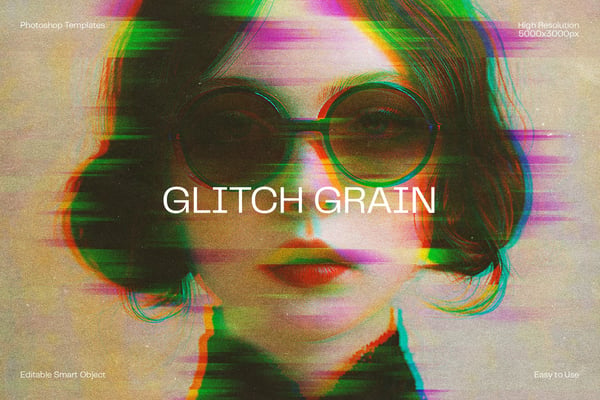Glitch Grain Photo Effect