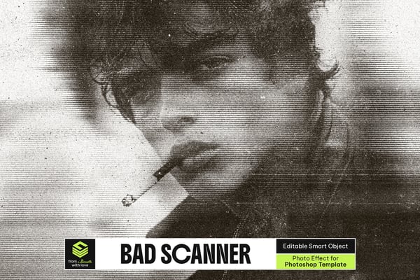 Bad Scanner Photo Effect