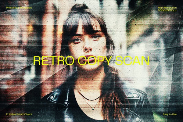 Retro Copy Scan Photo Effect