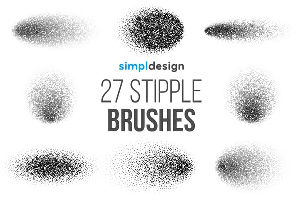 27 Stipple Photoshop Brushes