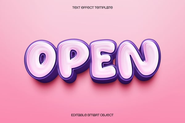 Open Text Effect