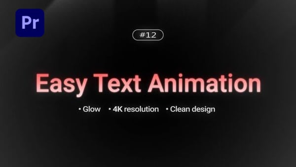 Glow Text Animation Presets | Premiere Pro