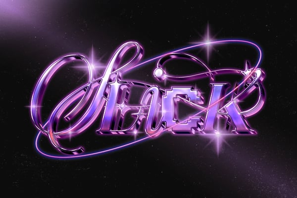 Violet Chrome Text Effect