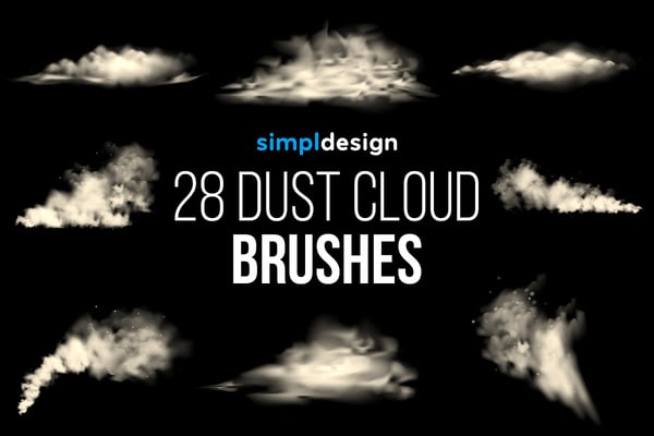 28 Dust Cloud Photoshop Brushes