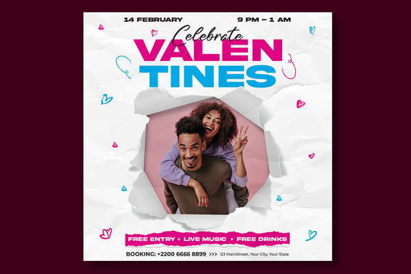 Valentines Party Socials Media