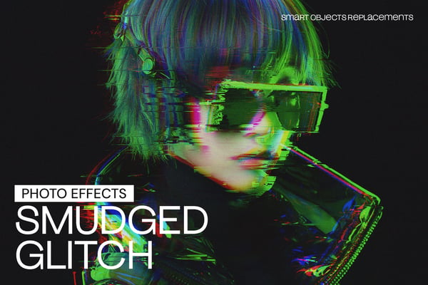 Smudged Glitch Photo Effect