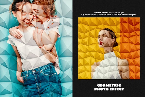 Geometric Square And Poster Photo Effect