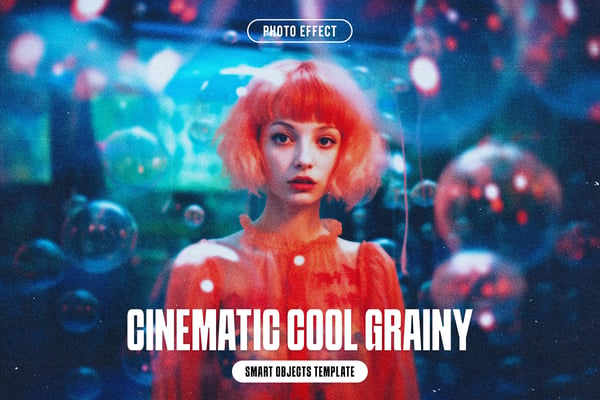 Cinematic Cool Grainy Photo Effect