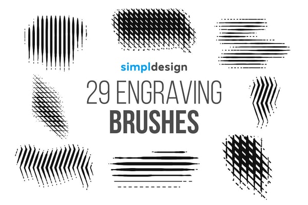 29 Engraving Photoshop Brushes