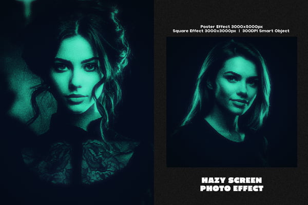 Hazy Screen Square And Poster Photo Effect