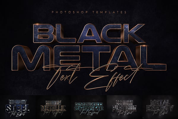 Black Metal Text Effects