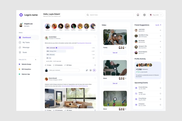 Social Media Dashboard UI Kit