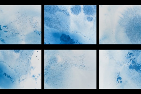Blue Watercolor Washes Pack 1