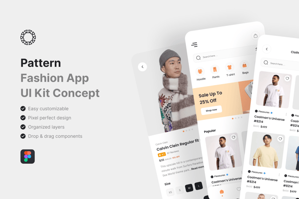 Pattern_Fashion App UI Kit 