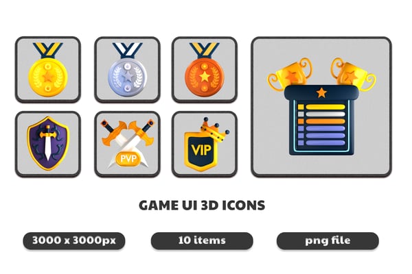 GAME UI 3D ICONS
