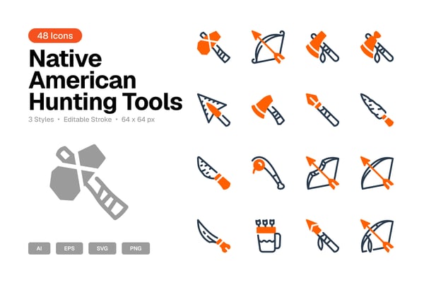 Native American Hunting Tools Icon