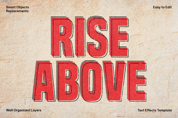 Retro Line Text Effect