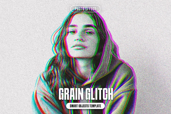 Grain Glitch Photo Effect