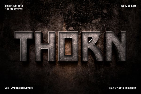Rusty Metal Text Effect