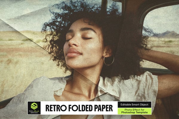 Retro Folded Paper Photo Effect