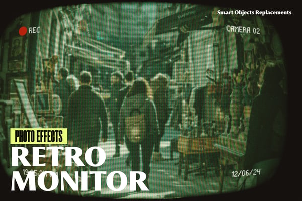 Retro Monitor Photo Effect